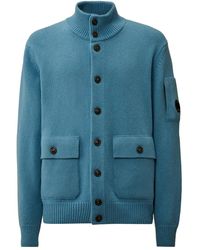C.P. Company - Geknöpfter Cardigan Mit Lens-Detail - Lyst