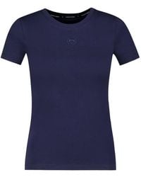 Marine Serre - T-Shirt Moon Coupe Baby À Logo Et Design Côtelé - Lyst