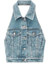 Alexander Wang - ホルターネック デニムベスト - Lyst