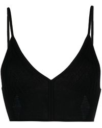 Dion Lee - Distressed Knitted Bralette Top - Lyst