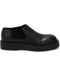 Jil Sander - Round-toe Leather Loafers - Lyst
