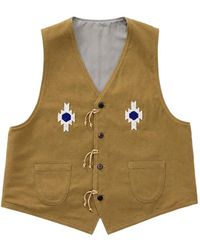 Visvim - Beaded-Motif Front-Button Gilet - Lyst