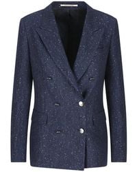 Tagliatore - Sequin-Embellished Double-Breasted Blazer - Lyst