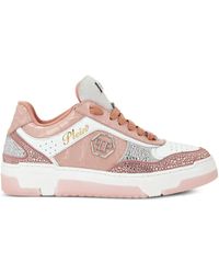 Philipp Plein - Sneakers Con Cristalli E Goffratura Effetto Coccodrillo - Lyst