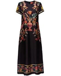 La DoubleJ - Midi-Jurk Met Grafische Print - Lyst