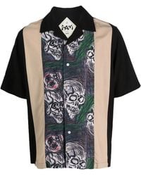 Perks And Mini - Skull-Print Bowling Shirt - Lyst