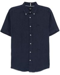 BOSS - Camicia A Maniche Corte - Lyst