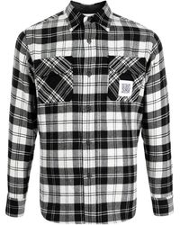 Fumito Ganryu - Pleated Flannel Shirt - Lyst