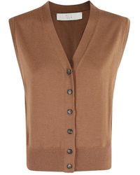 Tela - Button-Front Sleeveless Cardigan - Lyst