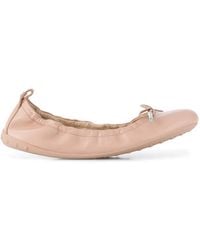 Tod's - Leather Ballerina Flats - Lyst
