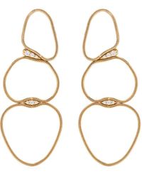 Fernando Jorge - 18kt Yellow Gold Fluid Diamond Earrings - Lyst