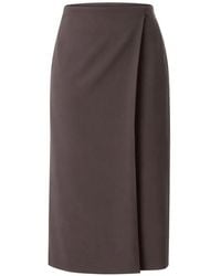 Calvin Klein - Wrap Side-Slit Midi Skirt - Lyst