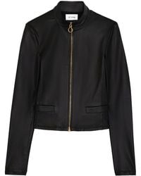 St. John - Stretch Leather Jacket - Lyst