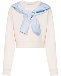 Moschino - Cropped-Sweatshirt mit Trompe-l'oeil-Print - Lyst