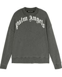 Palm Angels - Logo-print Cotton Sweatshirt - Lyst