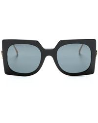 Etro - Pegaso-motif Oversize-frame Sunglasses - Lyst