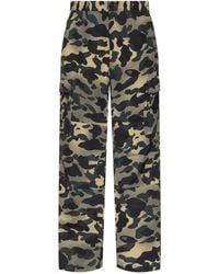 A Bathing Ape - Camouflage-pattern Cargo-pocket Trousers - Lyst