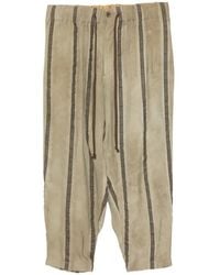 Uma Wang - Striped Drawstring Trousers - Lyst