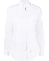 Thom Browne - Hemd Mit Logo-Patch - Lyst