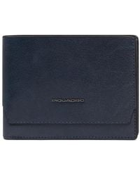 Piquadro - Logo-Plaque Leather Wallet - Lyst