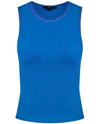 Smythe - Textured-Knit Racerback Tank Top - Lyst