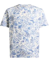Etro - Flora Fauna Motif Cotton T-Shirt - Lyst