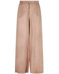Roberto Collina - Vertical-Stripe Palazzo Pants - Lyst