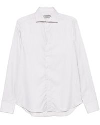 Canali - Micro-Check Spread-Collar Shirt - Lyst