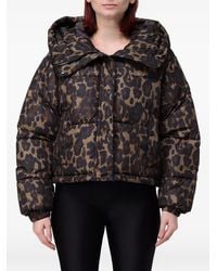 Save The Duck - Leopard-Print Puffer Jacket - Lyst