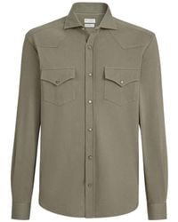 Brunello Cucinelli - Cotton Piquè Western Shirt - Lyst
