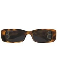 Balenciaga - Dynasty Logo-Plaque Rectangle-Frame Sunglasses - Lyst