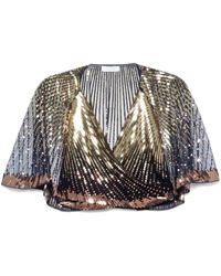 Rabanne - Sequin Embellished Blouse - Lyst