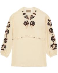 Fortela - Embroidered Blouse - Lyst