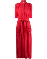 Burberry Short-sleeve Gathered Dress