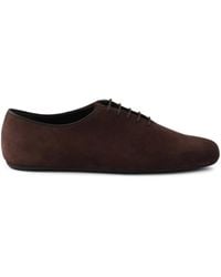 Prada - Suede Oxford Shoes - Lyst