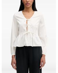 Marc O' Polo - Tie-Fastening Peplum Blouse - Lyst