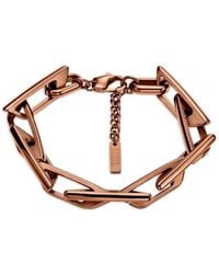 DIESEL - Barbed Interlocking Chain Bracelet - Lyst