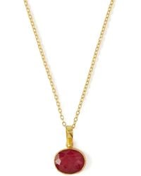 Ottoman Hands - Siena Ruby Pendant Necklace - Lyst