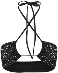 Forte Forte - Rhinestone-Embellished Bikini Top - Lyst