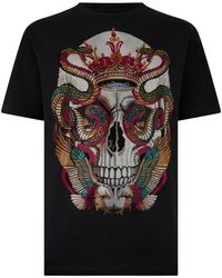 Philipp Plein - Rhinestone-Pattern T-Shirt - Lyst