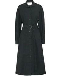 Remain - Belted Long-sleeve Shirt Dress - Lyst