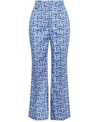 Maliparmi - Geometric-Print Flared Trousers - Lyst