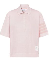 Thom Browne - Overdyed 4-Bar Jersey Polo - Lyst