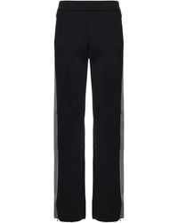 Pinko - Striped-Trim Embroidered-Logo Track Pants - Lyst