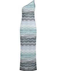 Missoni - One-Shoulder Chevron-Pattern Maxi Dress - Lyst