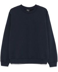 A.P.C. - Felpa Con Logo Ricamato - Lyst