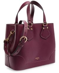 Lancel - Small Neo Izy Grained-Leather Tote Bag - Lyst