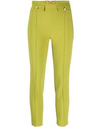 Elisabetta Franchi - Logo-Plaque Skinny Trousers - Lyst