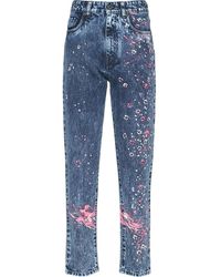 Miu Miu Jeans mit Spray-Effekt - Blau