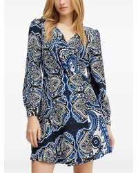 Morgan - Long-Sleeve Paisley-Print Mini Dress - Lyst